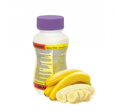 Нутрикомп Дринк Плюс банановый 200 мл. в пластиковой бутылке купить оптом в Ижевске