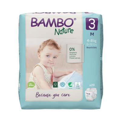 Эко-подгузники Bambo Nature 3 (4-8 кг), 28 шт купить оптом в Ижевске